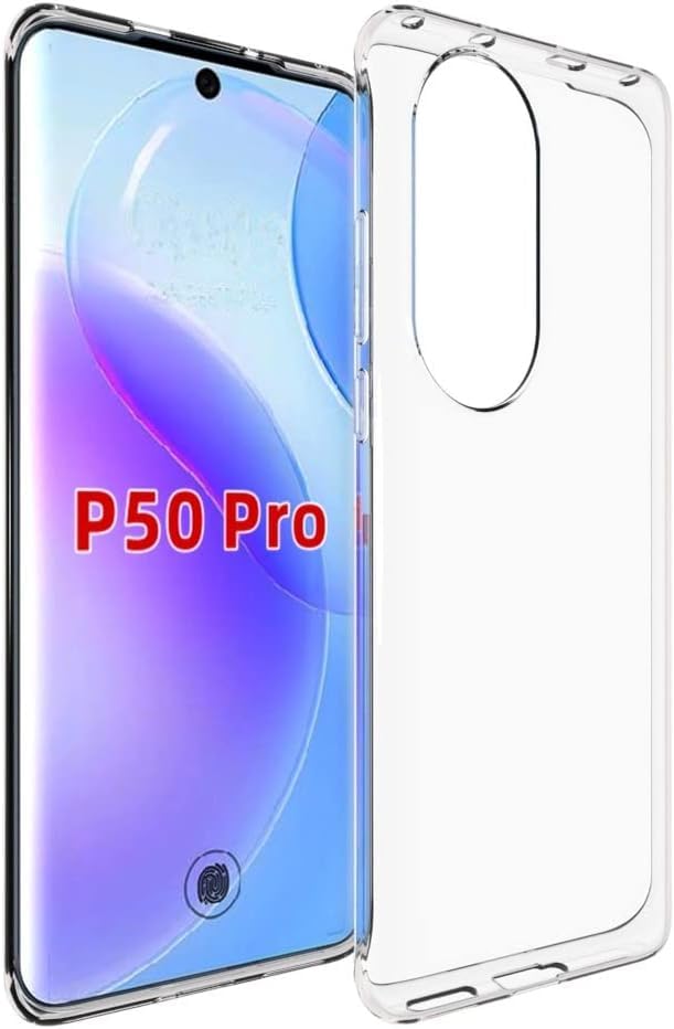 maatjaari Slim Silicone TPU Shockproof Phone Case Transparent Slim Flexible Protective Cover for Huawei P50 Pro