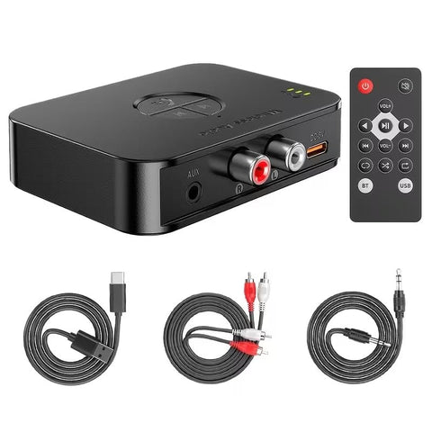 SMART 2026 TV/CAR audio Receiver, Wireless Receiver, Car Wireless Adapter, 3.5Mm AUX And RCA Dual Output, USB Flash Drive/Hands-Free Calling/With Remote Control, for Home Speakers//Cars