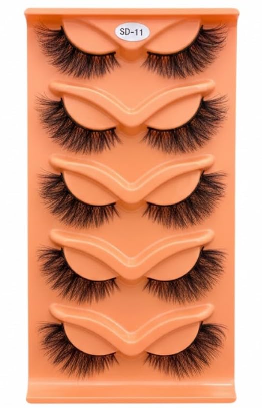 Half Lashes Cateye Pairs/Half Natural Look/Corner Lashes- SHAPE- (SD11)