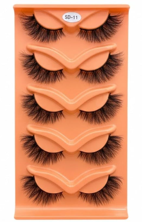 Half Lashes Cateye Pairs/Half Natural Look/Corner Lashes- SHAPE- (SD11)