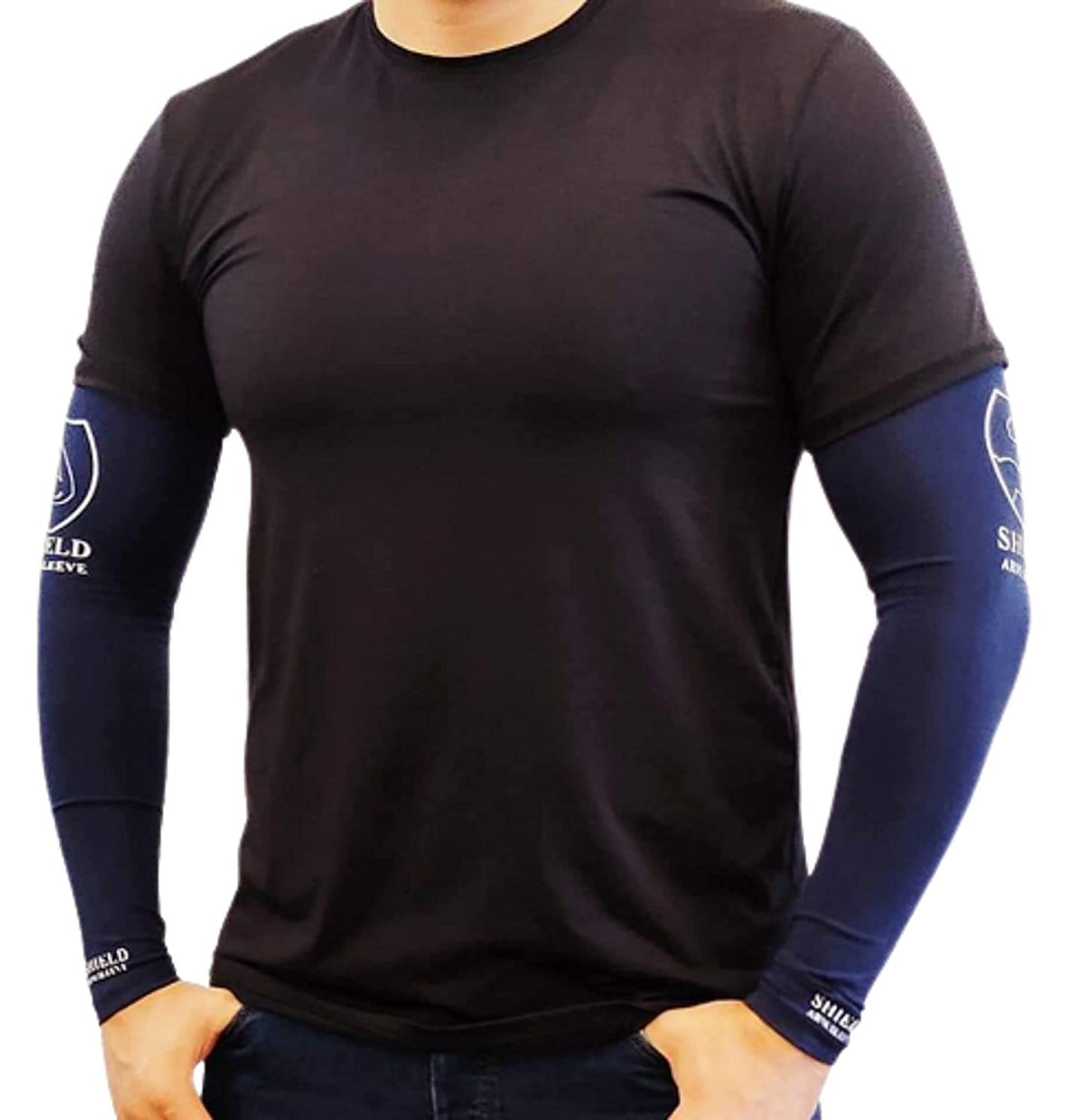 Arm Pain Relief Arm Sleeves for Men and Women Navy, M