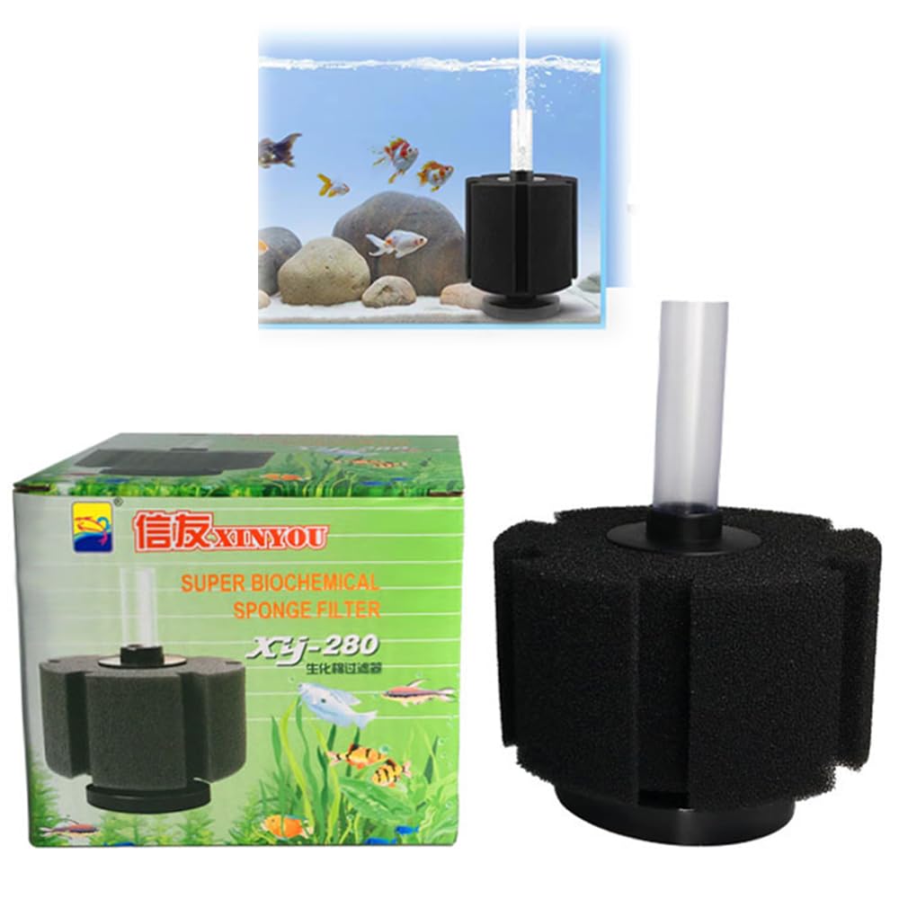 Sponge Filter XY-280 Throw In Filter for Small Aquariums Filtering Equipment Ideal for Goldfish, Meadaka, Tropical Fish Filter, Aquarium Filter