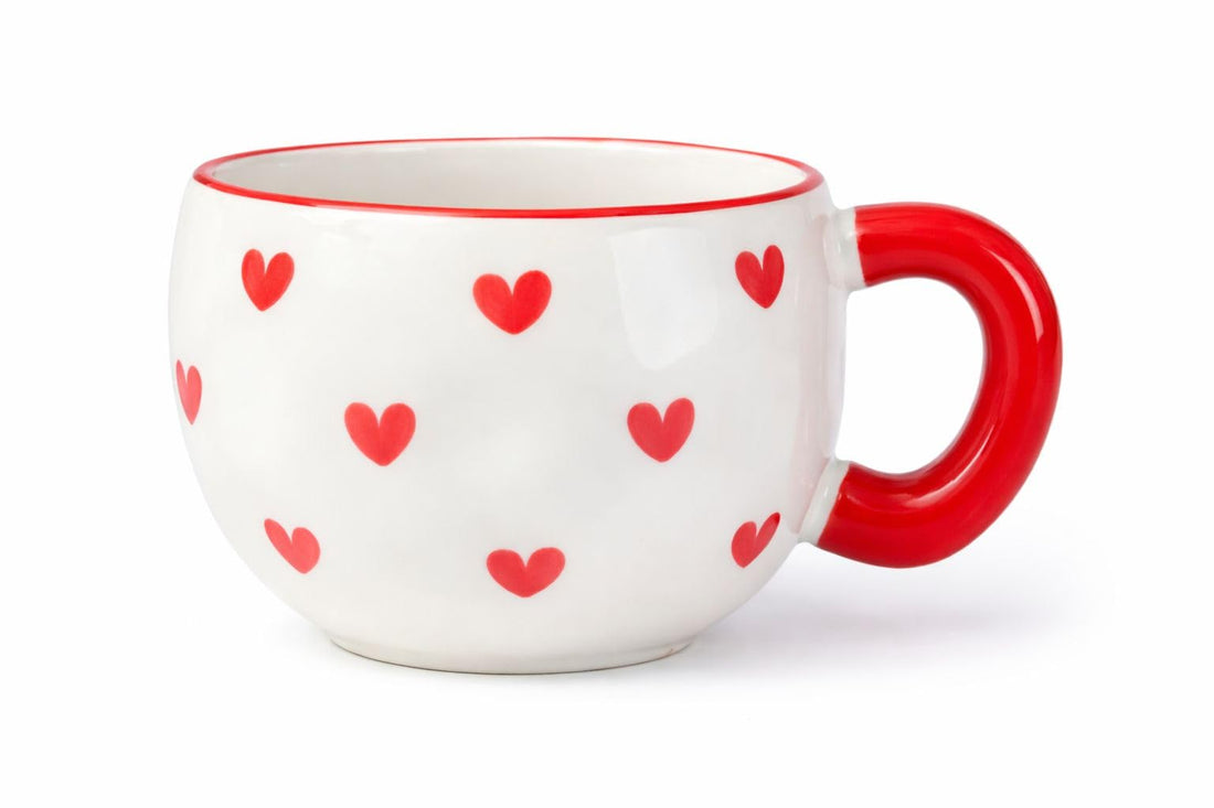 Heart Glitter Ceramic Mug - Cute Coffee and Tea Mug - Coffee Mug Perfect Gift for Occasions (Shape 2)