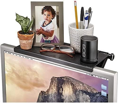 "Adjustable Monitor Shelf Computer Monitor Stand TV Stand Desk Storage for Streaming Devices, Media Boxes, Video Game Console, Router, Speakers - FASHION.HOME" (3)