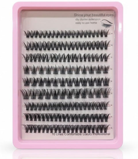 Cluster Lashes 240 Pcs Individual Lashes 20D D Curl False Eyelashes Extension Reusable Soft Extension Diy at Home- (40P+50P-12TO12MIX)