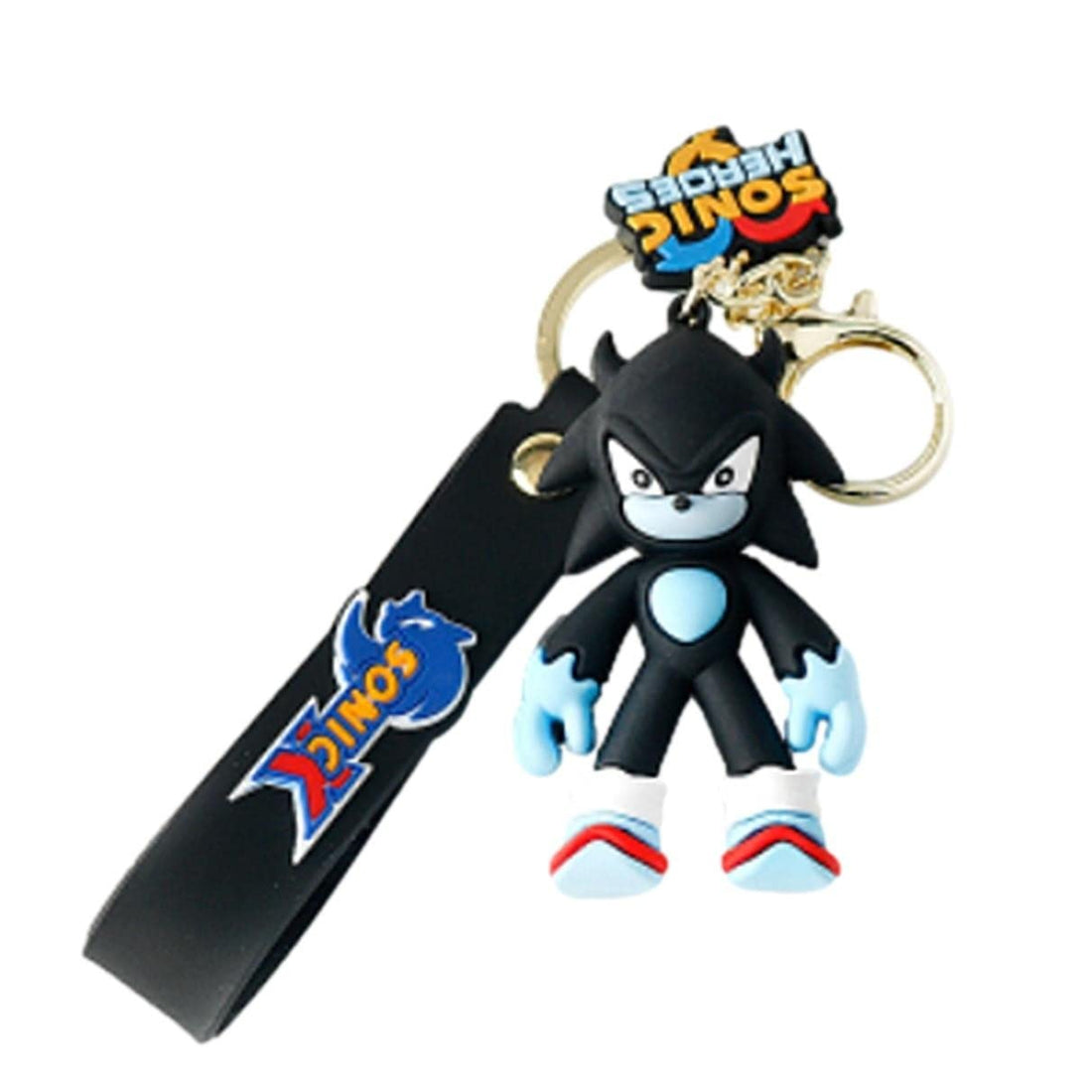 Sonic Shadow 3D Character Keyring, Silicone, Multicoloured, One Size