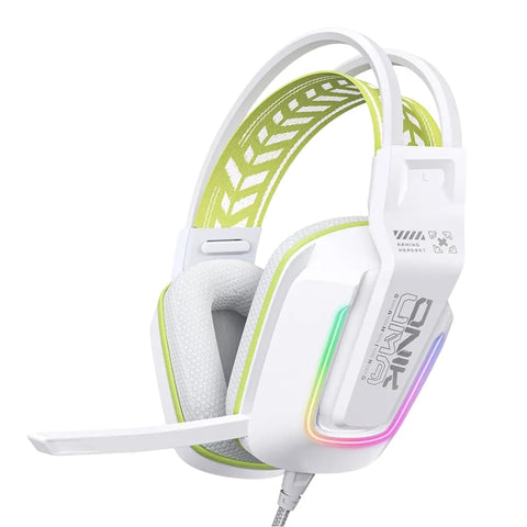 ONIKUMA X13 Gaming Headset, Over-Ear Headphones with Microphone, Pink Cat Ears, RGB Light, for PC PS4