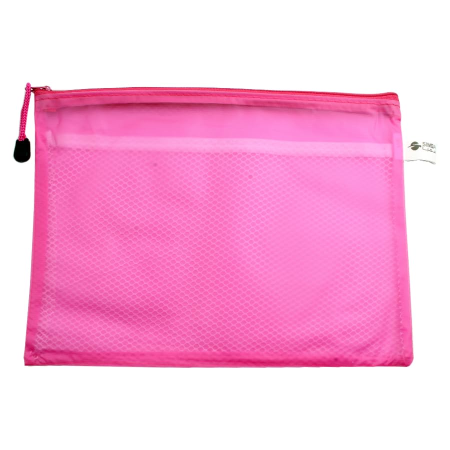 Simba File Protctor with Zipper Neon Pink B5 Model S6643-3