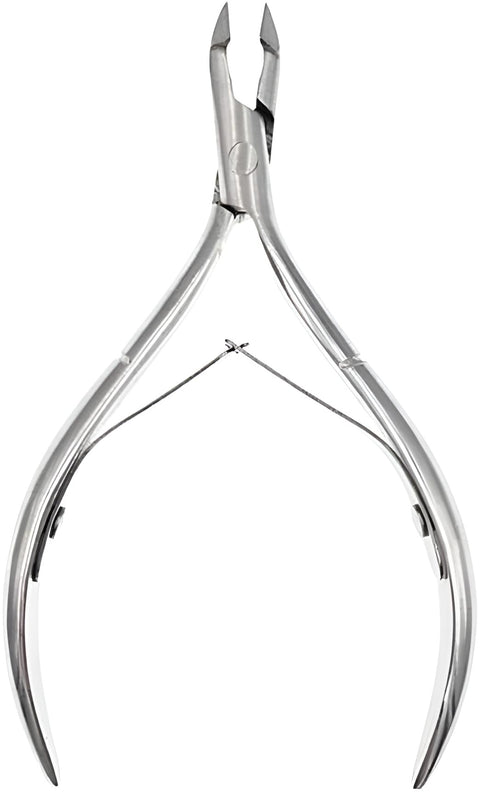 Professional Stainless Steel Cuticle Nippers for Manicure and Pedicure, Precision Cuticle Cutter and Remover Tool, Sharp Jaw Cuticle Clippers for Fingernails and Toenails, Silver