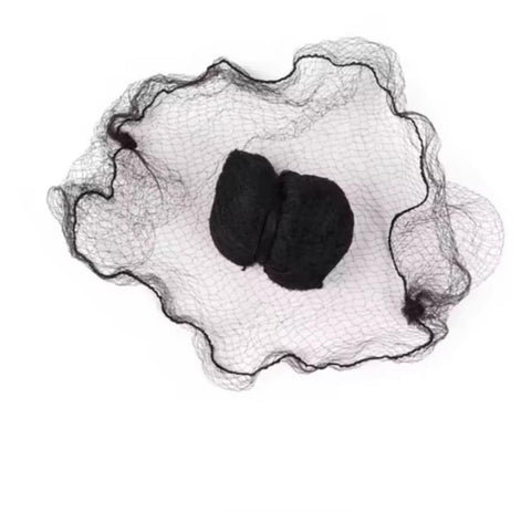 Nylon Hair Nets, Invisible Elastic Edge Mesh, Ballet Dance Snoods, Bun Cover 10 pcs (Black)