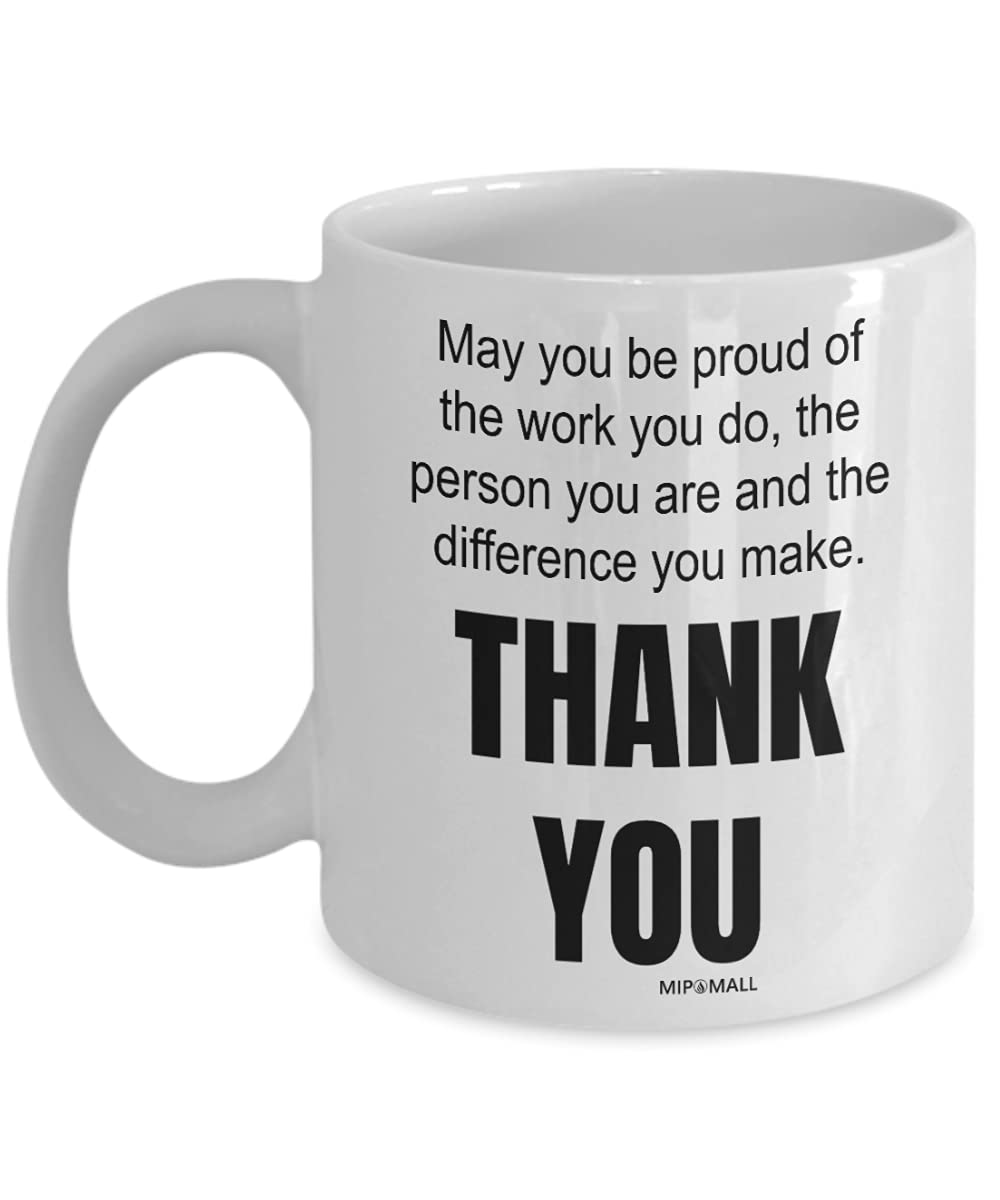 MIPOMALL Thank You Gift Mugs Cup, Leaving Gifts for Colleagues Boss Friends Men Women Teacher, Christmas Presents, May You be Proud MG0040