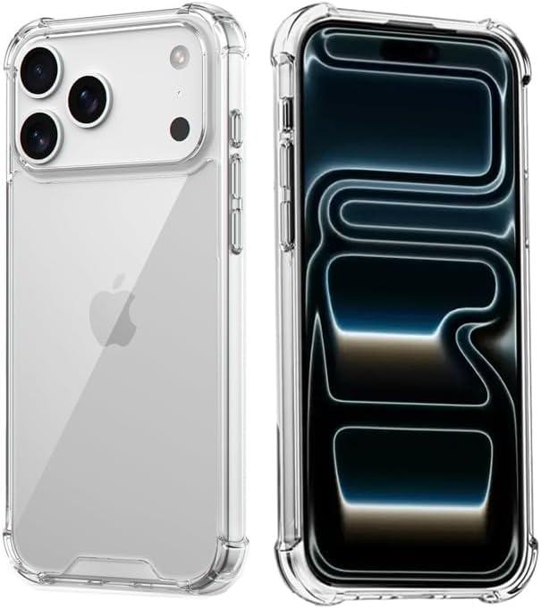Clear Phone Case Compatible with iPhone 17 Pro Max Clear Case Four Corners Full Protection TPU Anti-Yellowing Clear Cover (iPhone 17 Pro Max)