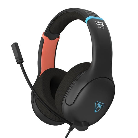 Turtle Beach Airlite Fit Wired Gaming Headset – Officially Licensed for Nintendo Switch 2, Nintendo Switch, Durable, Lightweight, Charcoal Blue/Red