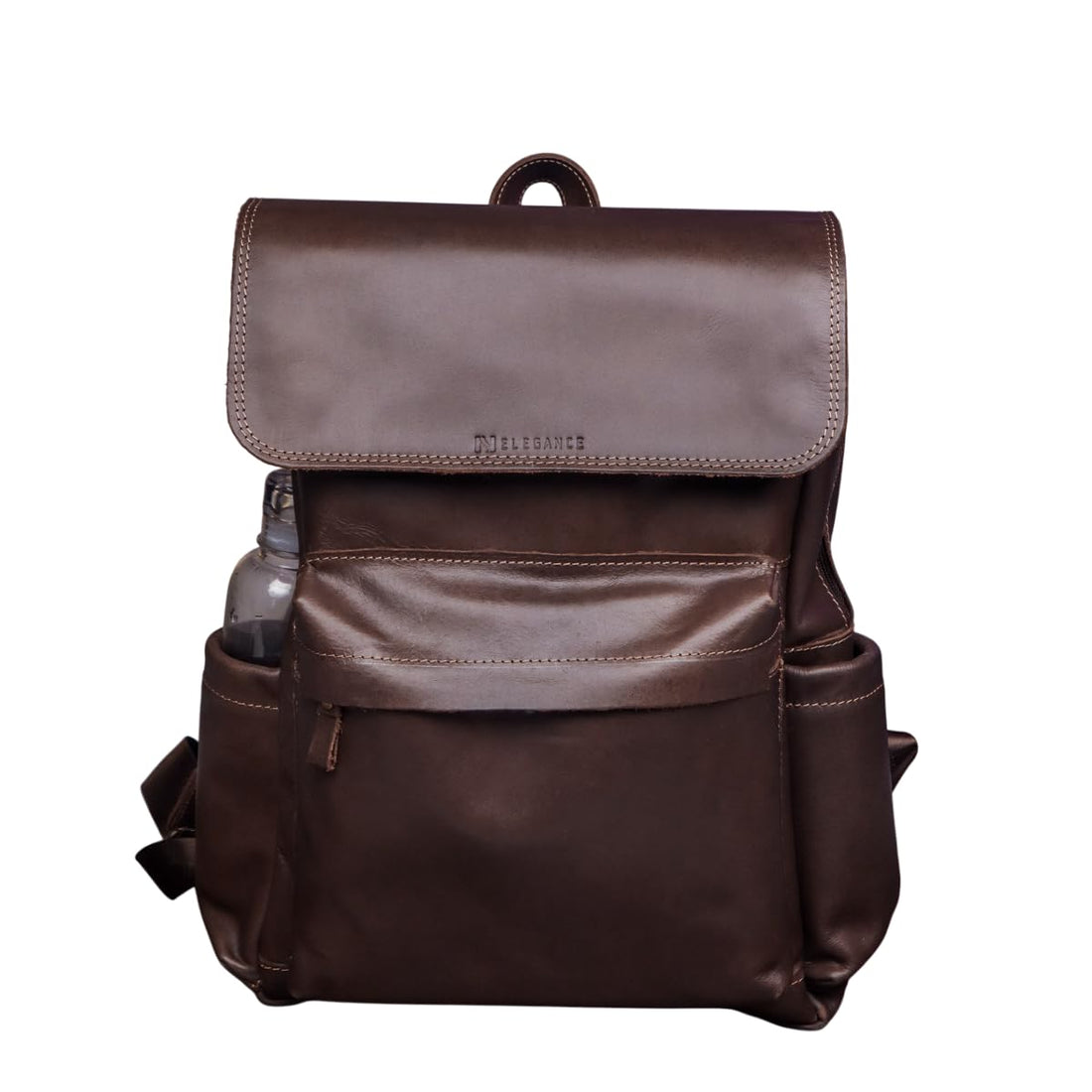 N-Elegance Premium Genuine Leather Laptop & Business Bag – Stylish Durable and Perfect for Work or Travel Brown, M