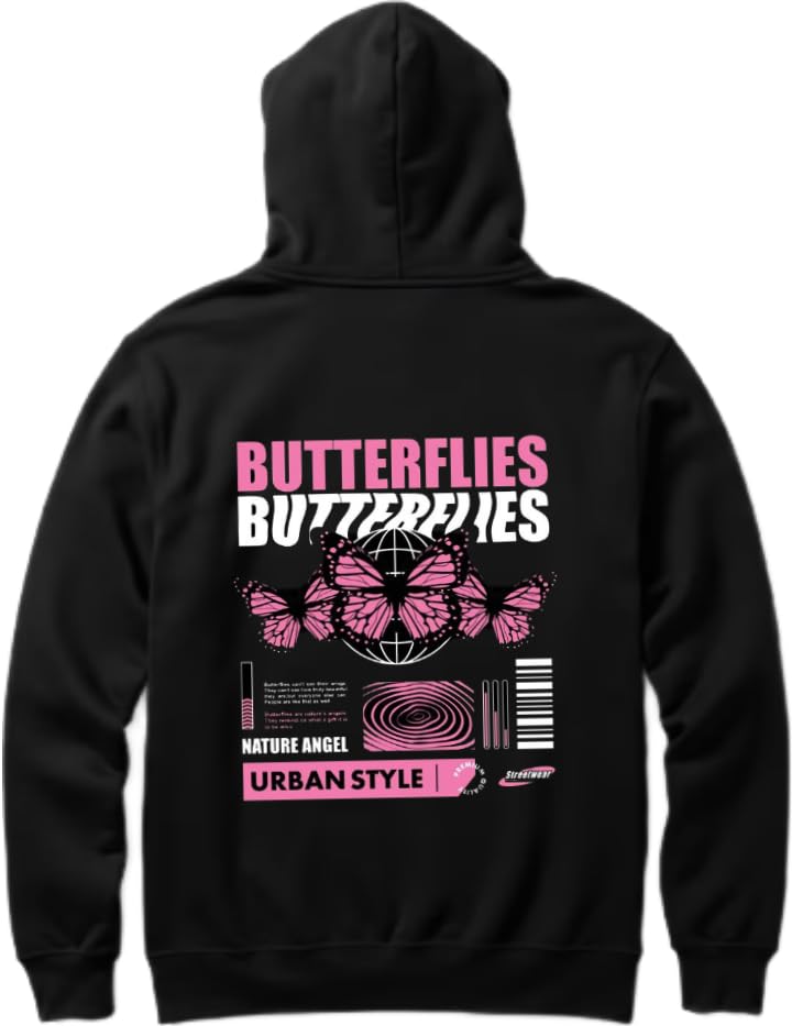 NATURE ANGEL Hoodie back Black