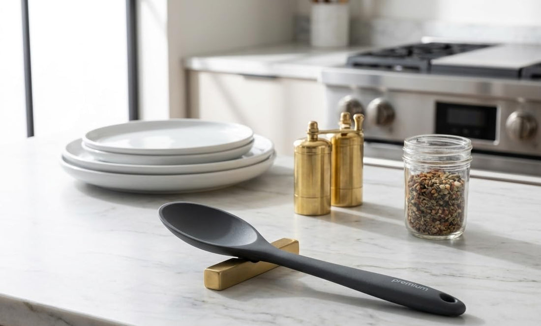 Silicone Cooking Spoon Solid Molded Design Heat Resistant Kitchen Utensil for Daily Food Preparation Non-Stick Surface Durable Material