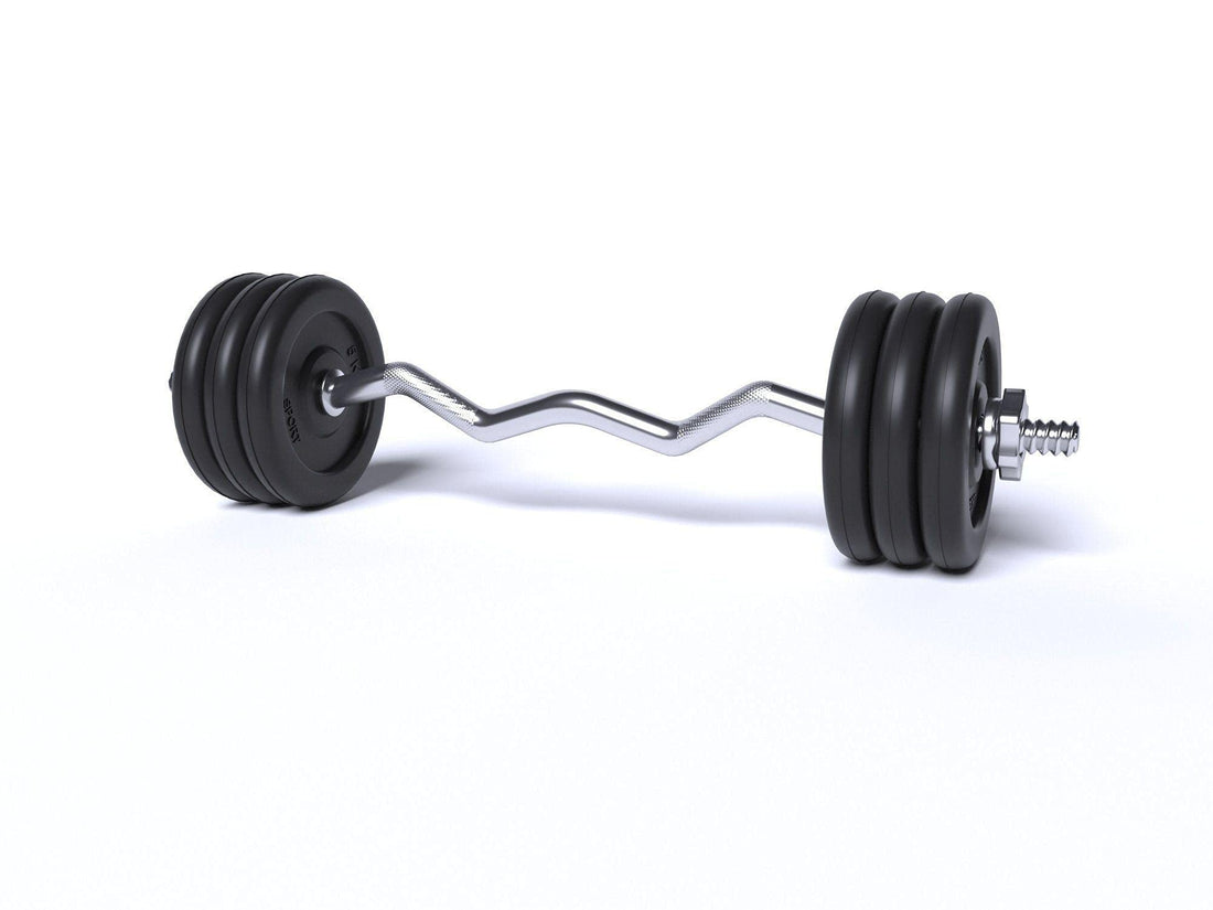 Dumbbell Set UP to 15 Kg with a 120 Cm Zigzag Bar