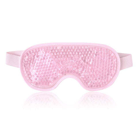 Luksuriøst Cooling Gel Ice Eye Mask, Reusable Hot Cold Pack Compress for Stress Relief, Headaches, Migraines, Puffiness, Dark Circles, Puffy Eye, Eye Bags, Dry Eyes (Pink)