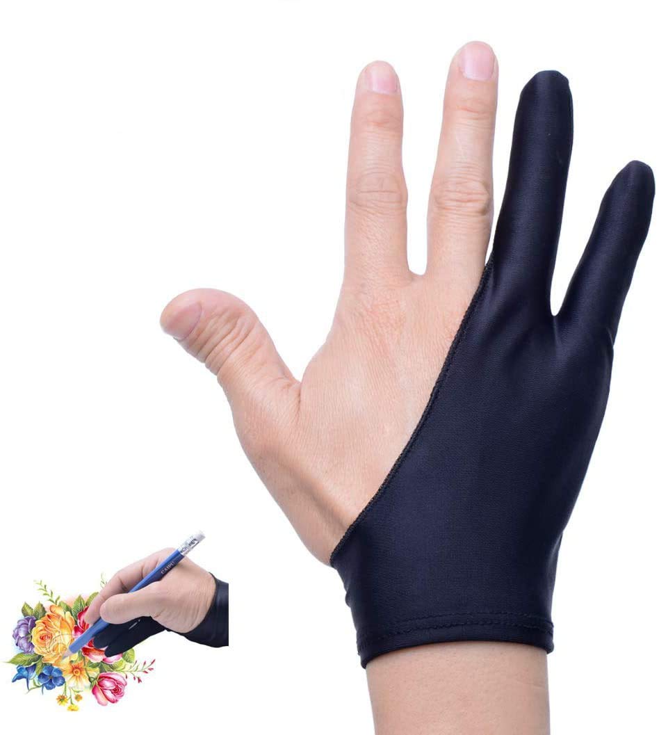 Artist Glove for Drawing Tablet Tablet Finger Glove for Graphics Drawing Tablet Light Box Tracing Light Pad (Artist Glove - M 4 Pack) …