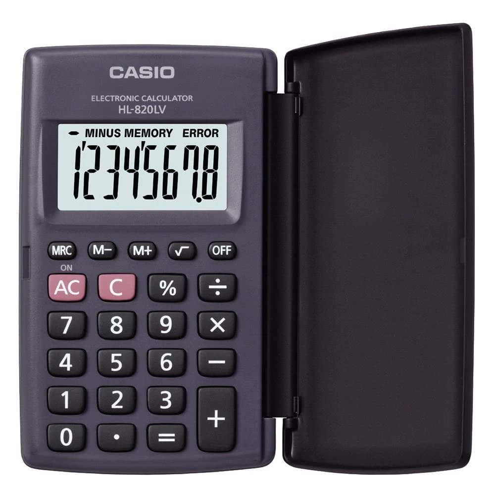 Casio HL 820LVBK Portable Calculator - Black