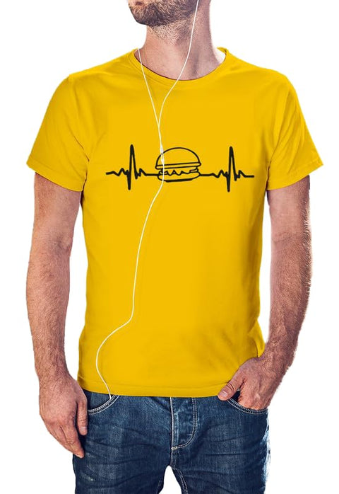 Print Online Men T-Shirt Medium Yellow 507-YN0