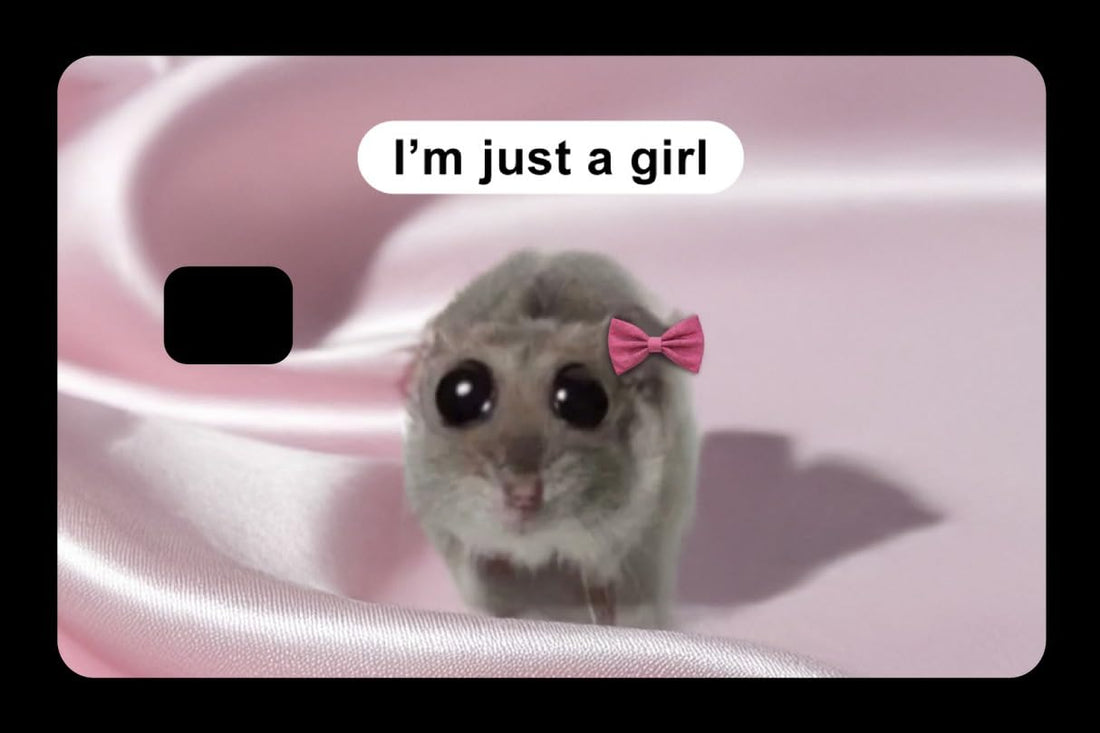 debit credit card sticker skin I'm Just a Girl