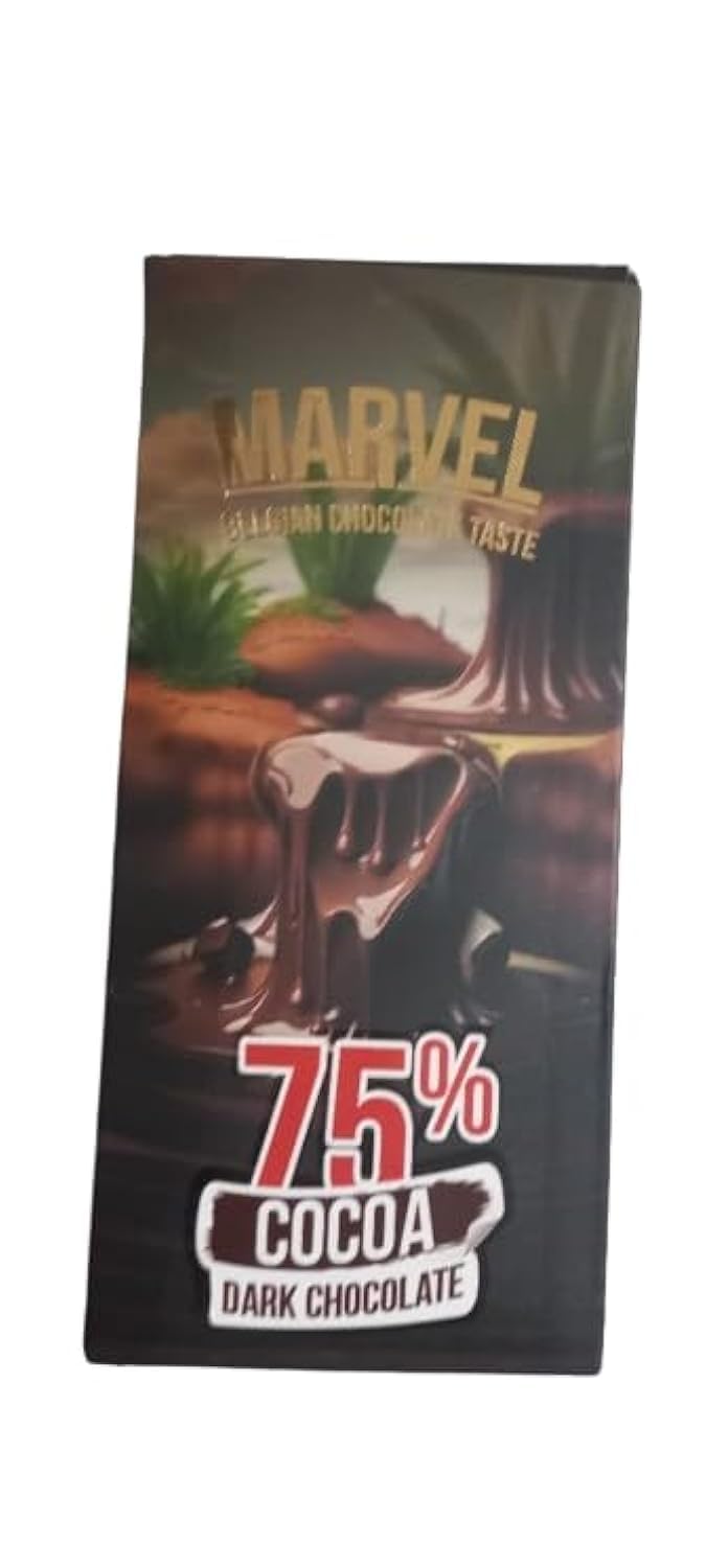 Marvel 75% Cocoa Dark Chocolate Bar 90 g