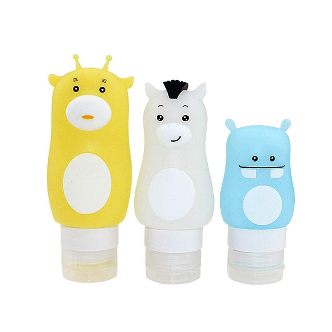Leak-Proof Bottles - Portable silicone travel sets for lotions, oils, and shampoos. Durable, reusable, and compact. Ideal for keeping your beauty essentials organized on the go. (4 pieces)