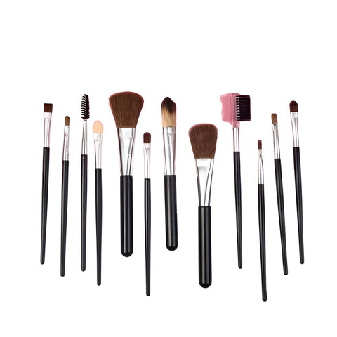 Professional Makeup Brush Set - 12 Piece Full Face and Eye Beauty Tool Set - Soft Blending Foundation Powder Eyeshadow Brushes