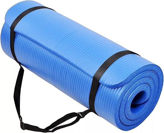 Premium Yoga Mat Extra Thick 15mm - High Density Non-Slip Exercise Mat for Yoga, Pilates, Home & Gym Workouts