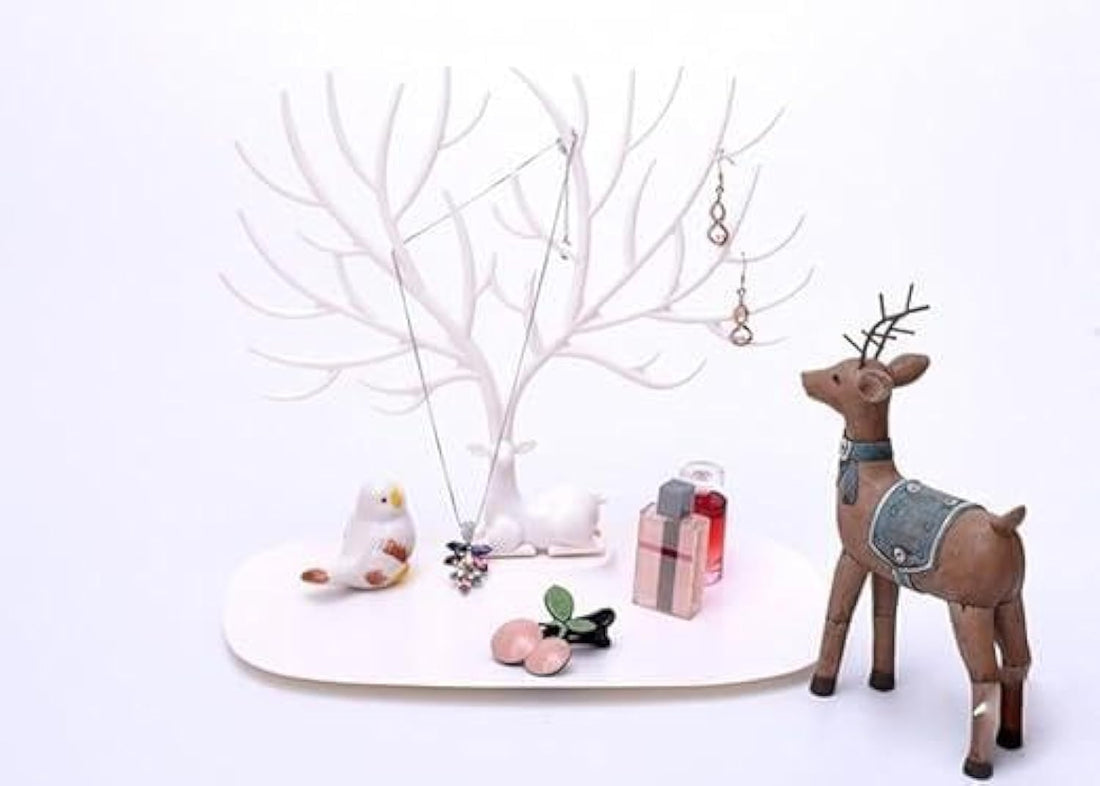 KATKIT Store - Creative Small Accessories Stand Plastic Tree Stand Jewelry Organizer Deer Key Holder