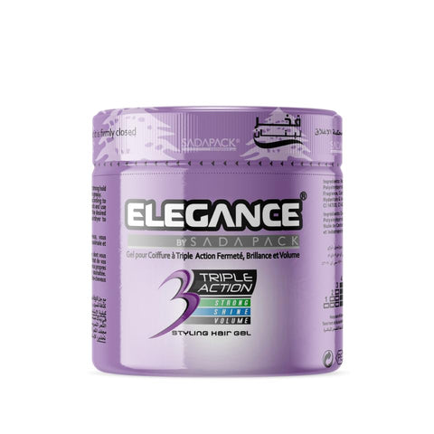Elegance Triple Action Hair Gel – Purple, 250ml