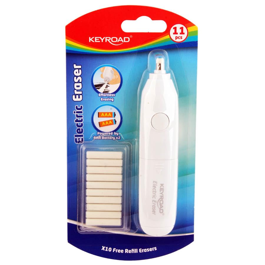 Keyroad Eraser Electric + 10 refills model KR972913