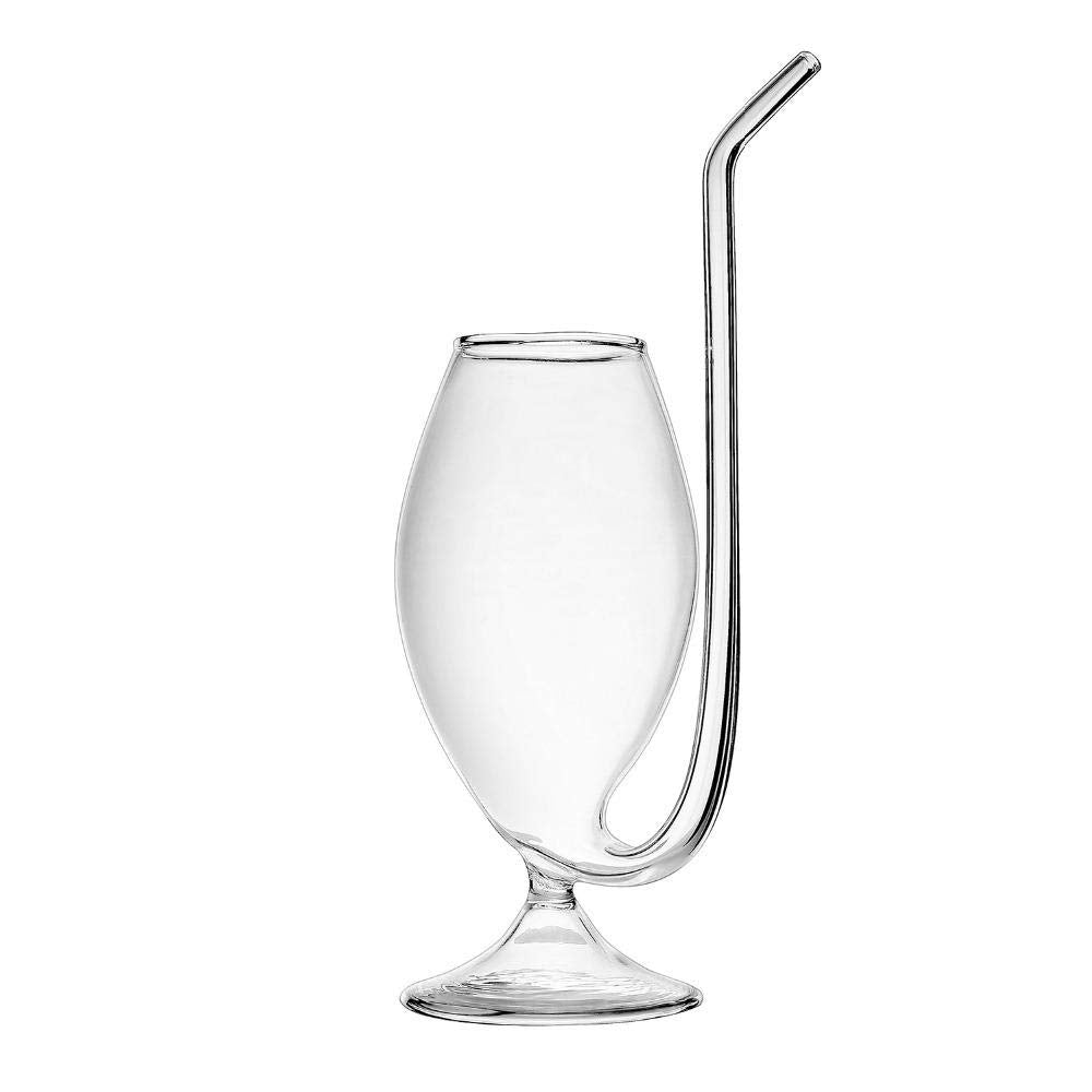 Portal 1pcs Vampire Devil Red Wine Glass Transparent Champagne Cup With Built in Drinking Tube Straw for Party Gift Bar Tools