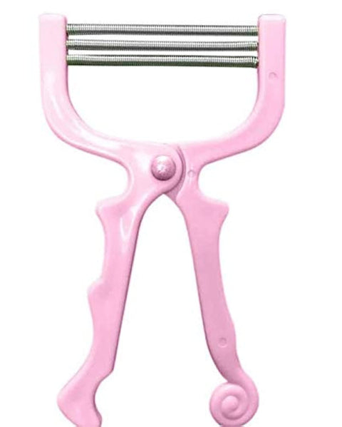 Facial Hair Remover Tool Face Beauty 3 Spring Threading Stick Applicator Spatula Removal Epilator Safety Without Injury (Pink)