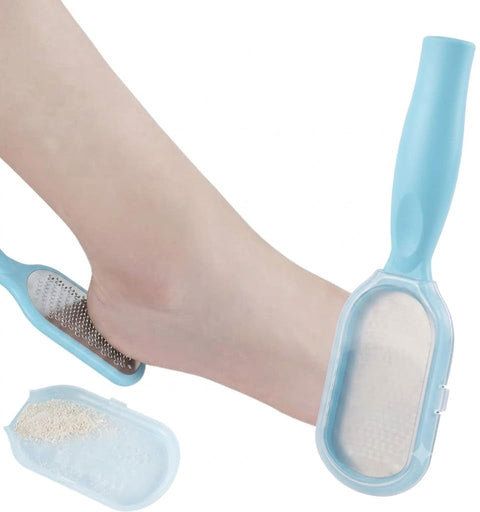 Foot Grinding Artifact to Dead Skin Stainless Steel Foot Thick Skin Peeling Rub Foot Board Scraping Sole Heel Pedicure Furniture Protectors for Hardwood Floors Non-Slip (white or blue, One Size)