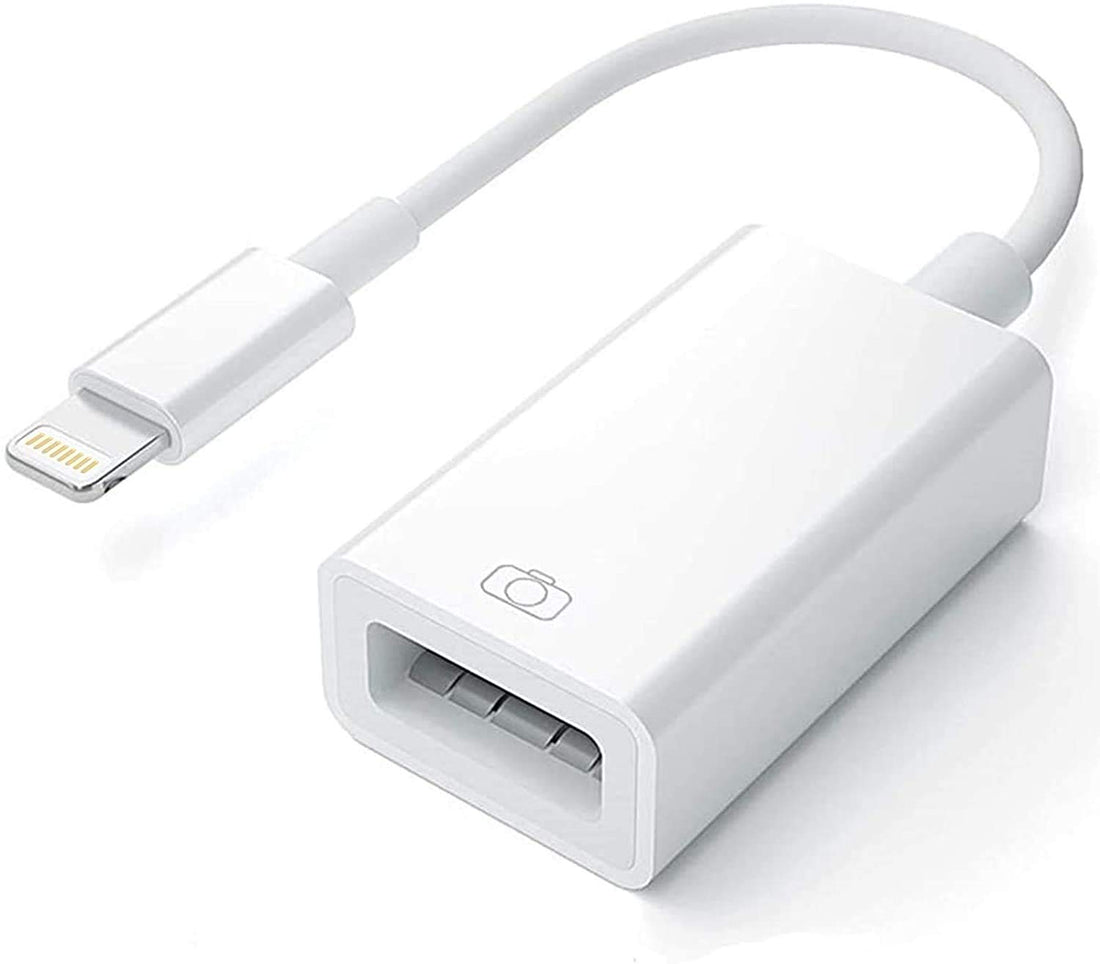[Apple MFi Certified] Lightning to USB Camera Adapter, USB 3.0 OTG Data Sync Cable Adapter for iPhone/iPad, Support Card Reader, USB Flash Drive, Mouse, Keyboard, Hubs, No Application Plug and Play