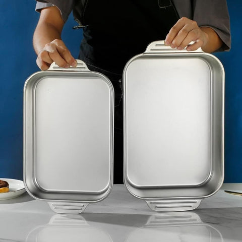 "Stainless Steel Thermal Tray Deep Design - Makes It Easy for You to Serve Hot Food" - Generic