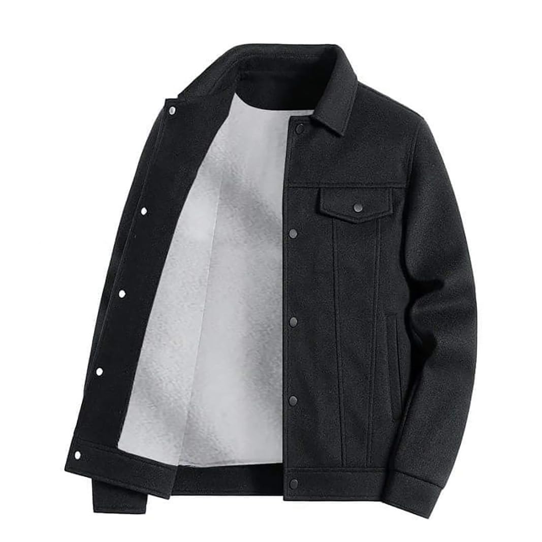 Men's Gogh Jacket With White Fur Lined