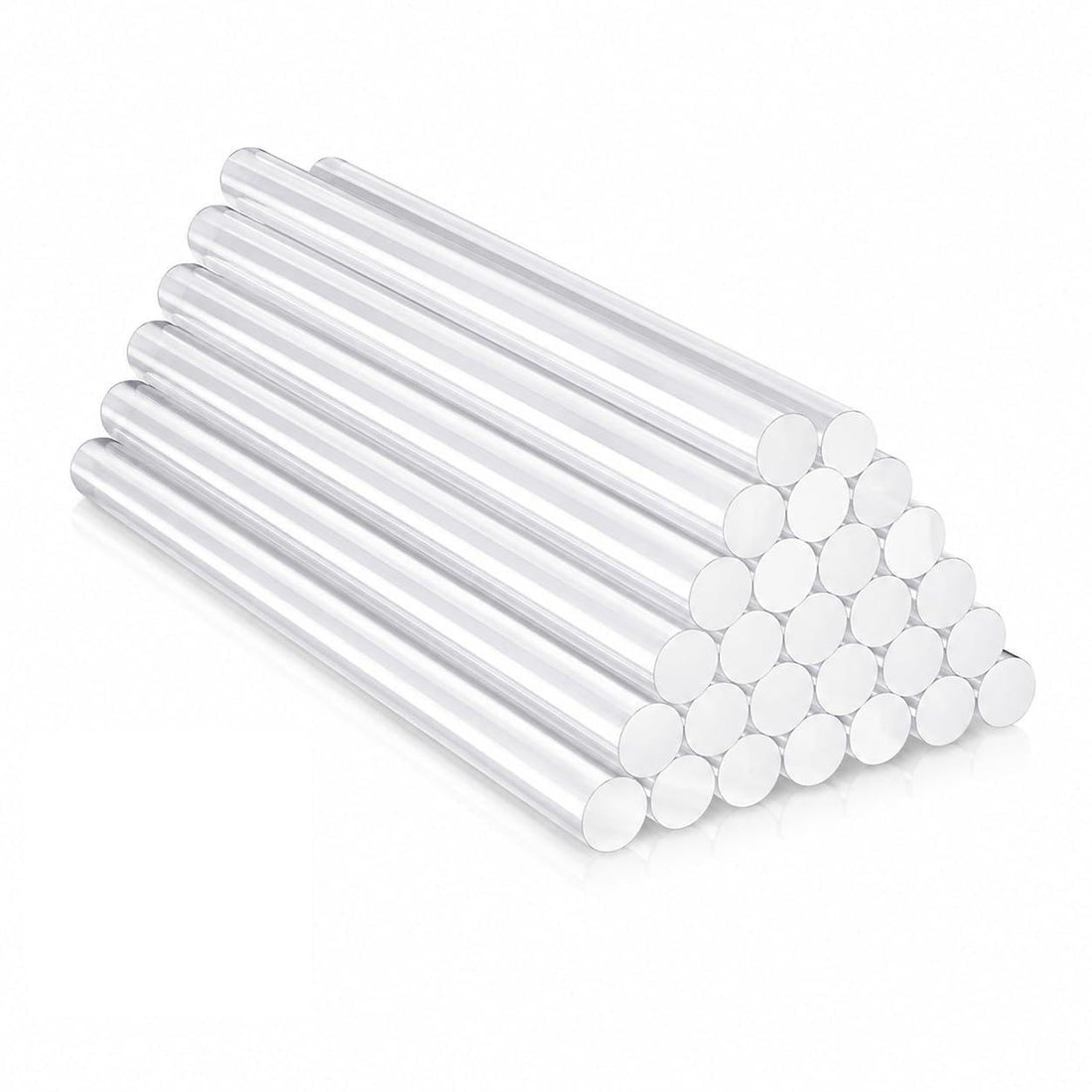 OVA 6PCS Thin Clear Glue Sticks for Hot Glue Gun – Mini Transparent Hot Melt Adhesive Sticks for Crafts, DIY Projects, School, Classroom & Home Use, Strong Bonding Glue Refills for Crafting