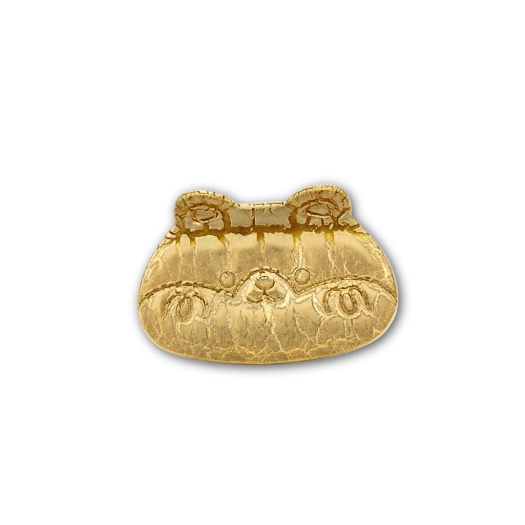 Animal Hair Claw - Frog Shape Clip with Crackle Finish and Gold Detail Stylish Cute Design for Daily Use (model 6)