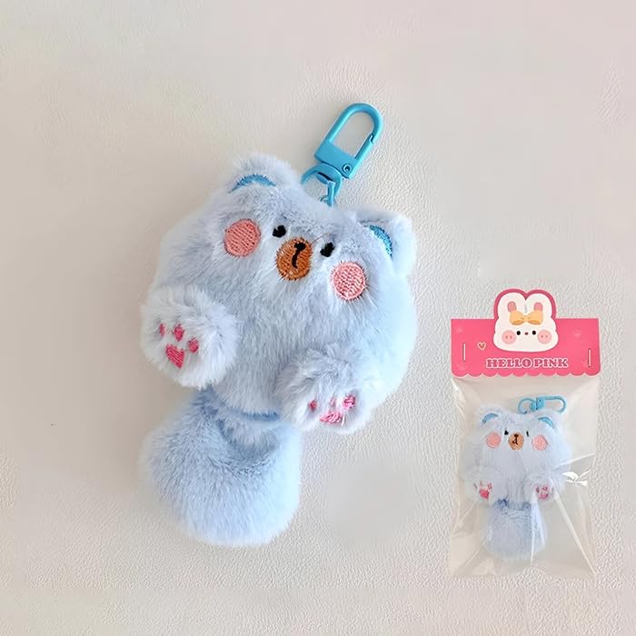 HELLO PINK From JAKE PICK Collectible Kawaii Cat Plush Figure – Neon Style Decorative Soft Figure for Ages 14+, Pigento Neon, Similar to Big into energy plush (BLUE)