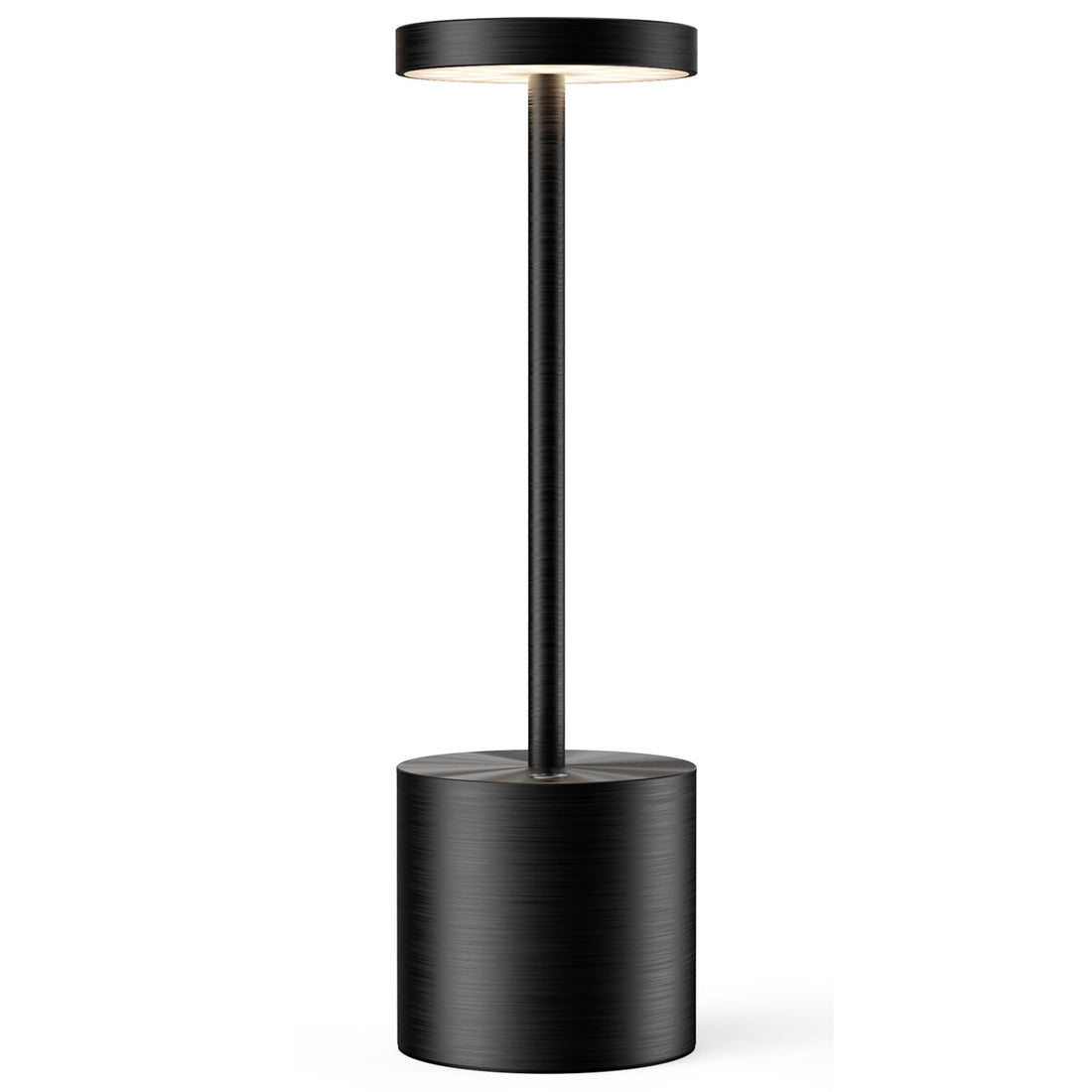 Outdoor Battery Operated Table Lamp Waterproof, Cordless Desk Lamp 5000mAh Rechargeable Touch Stepless Dimmable LED Tables Light for Patio Dining Restaurant Home Black