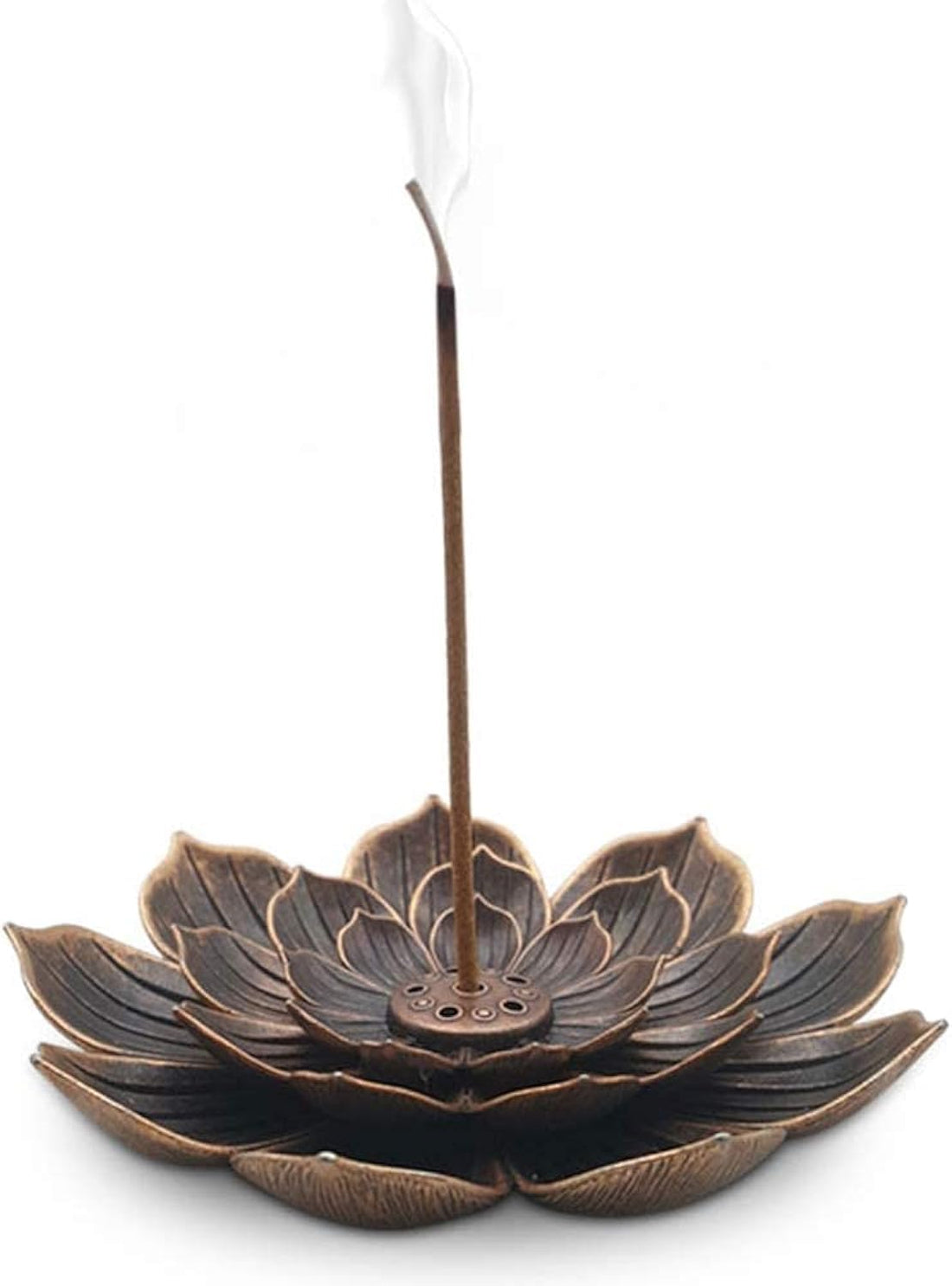 Incense Burner,Lotus Incense Stick Incense Holder and Cone Incense Holder with Ash Catcher
