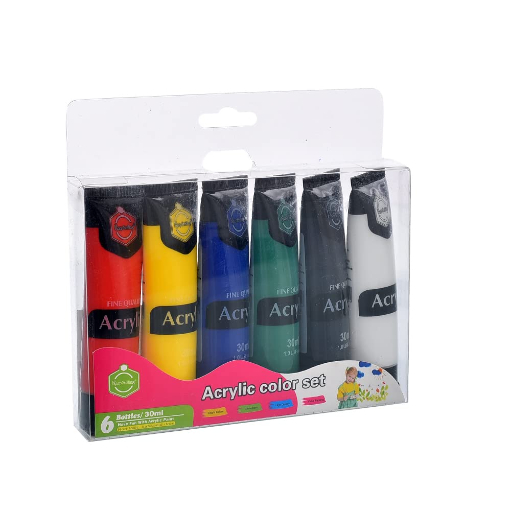Keep Smiling 7356A Fine Quality Acrylic Tube Set Of 6 Pcs. - Multi Color
