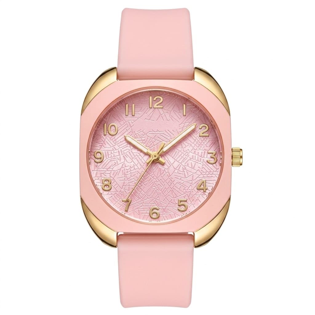 Luxury Women's Wrist Watch Comfortable Silicone Rubber Band - Fashion Design Suitable for Gifts and Occasions - Available in Many Colors and Shapes