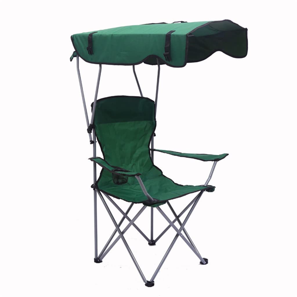Outdoor Portable Folding Beach Chair Folding Beach Chair Rest Chair with Canopy Umbrella Fishing Chair, Large
