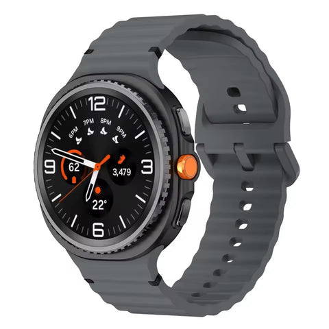 Fekra Sport Silicone Bands for Samsung Galaxy Watch 8 Band 40mm 44mm/8 Classic 46mm, One Click No Gap Soft Sport Waterproof Rubber Strap for Samsung Galaxy Watch 8 Classic Band 46mm