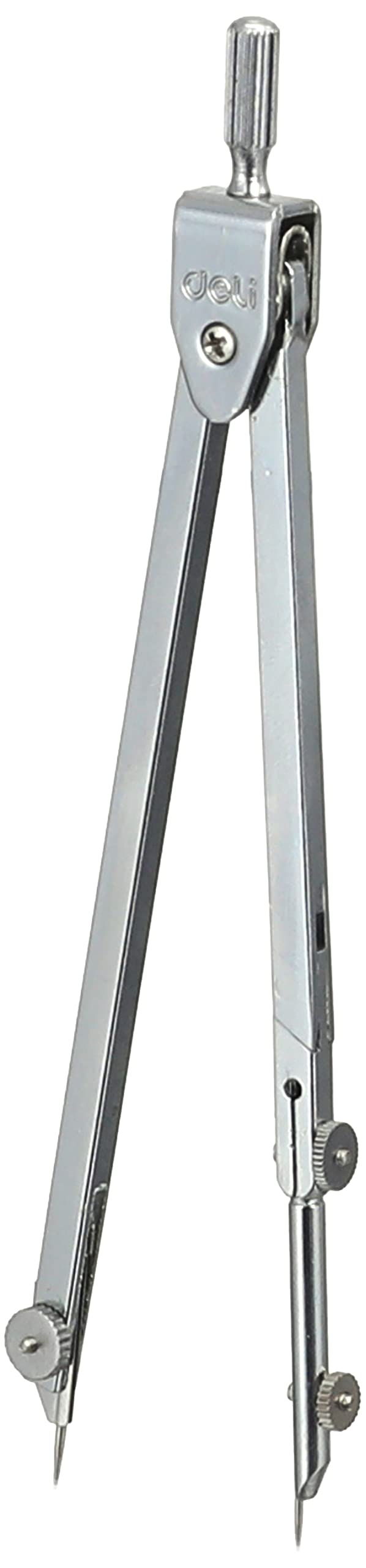 Deli e8603 metal geometric compass - silver