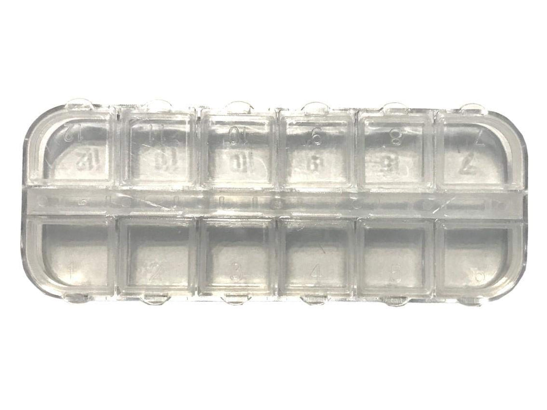 Paint Palette includes 12 general purposes wholes with lids Plastic Clear